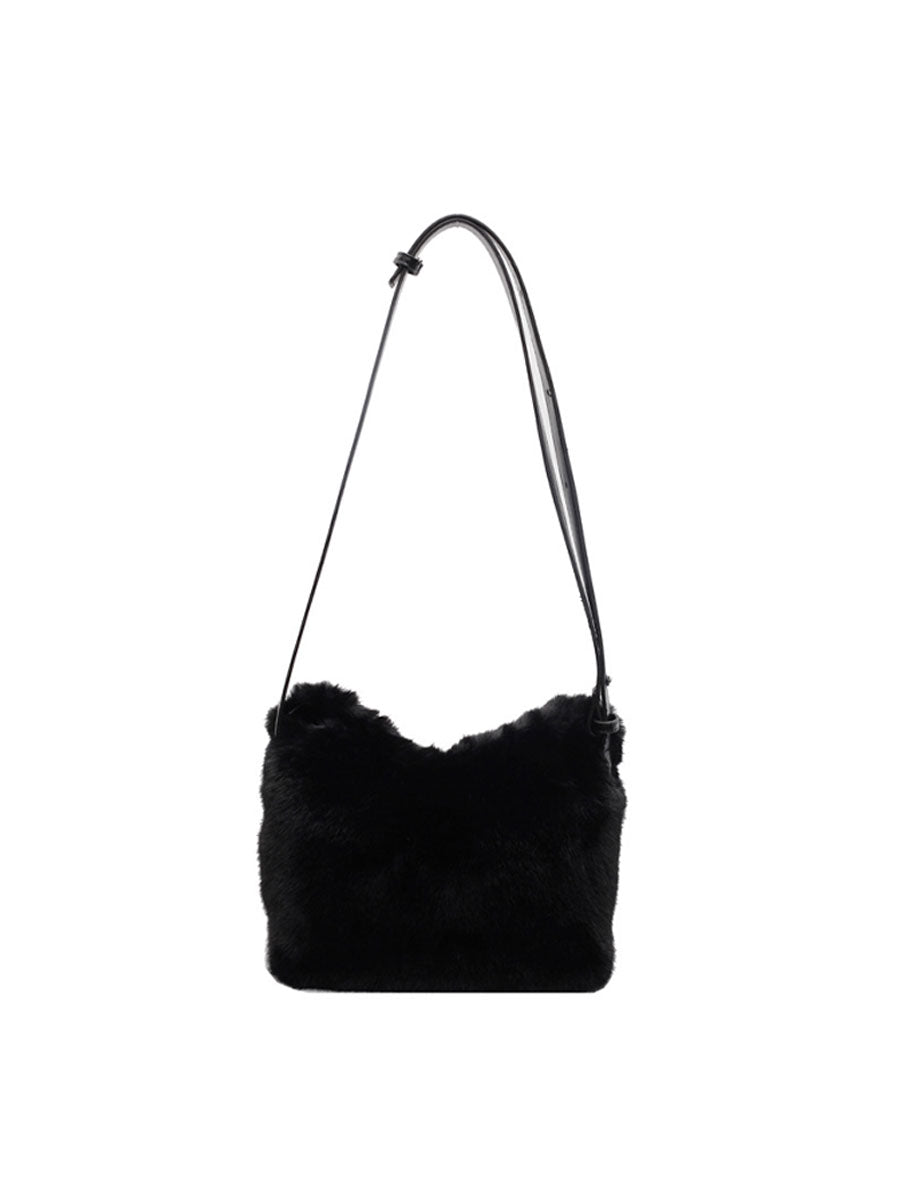 Trendy Plush Shoulder Crossbody Bag Green
