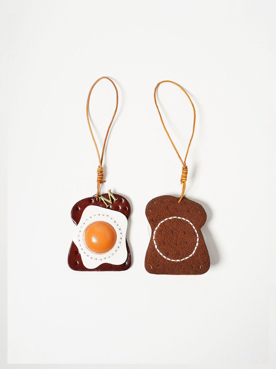 Handmade Egg Toast Bag Charm