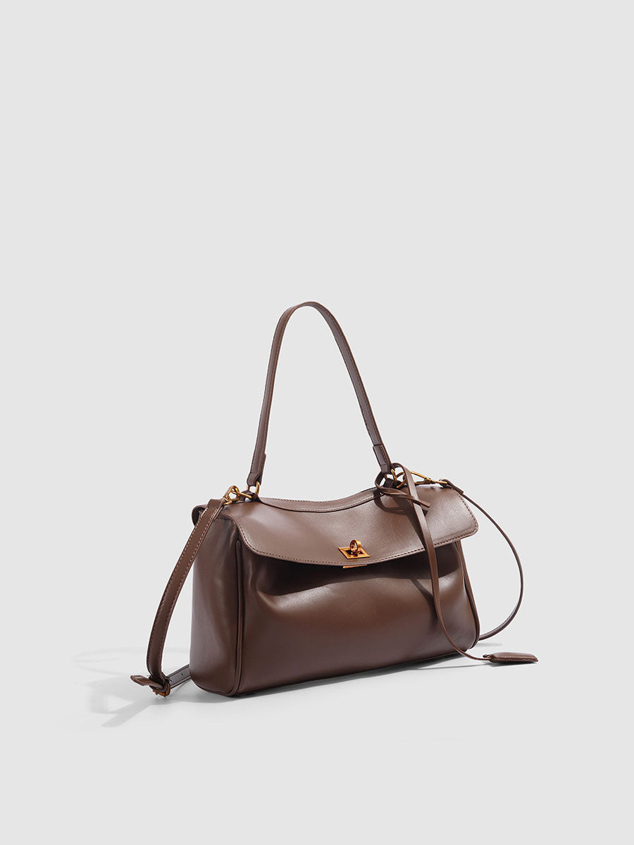 Leather Handbag Brown