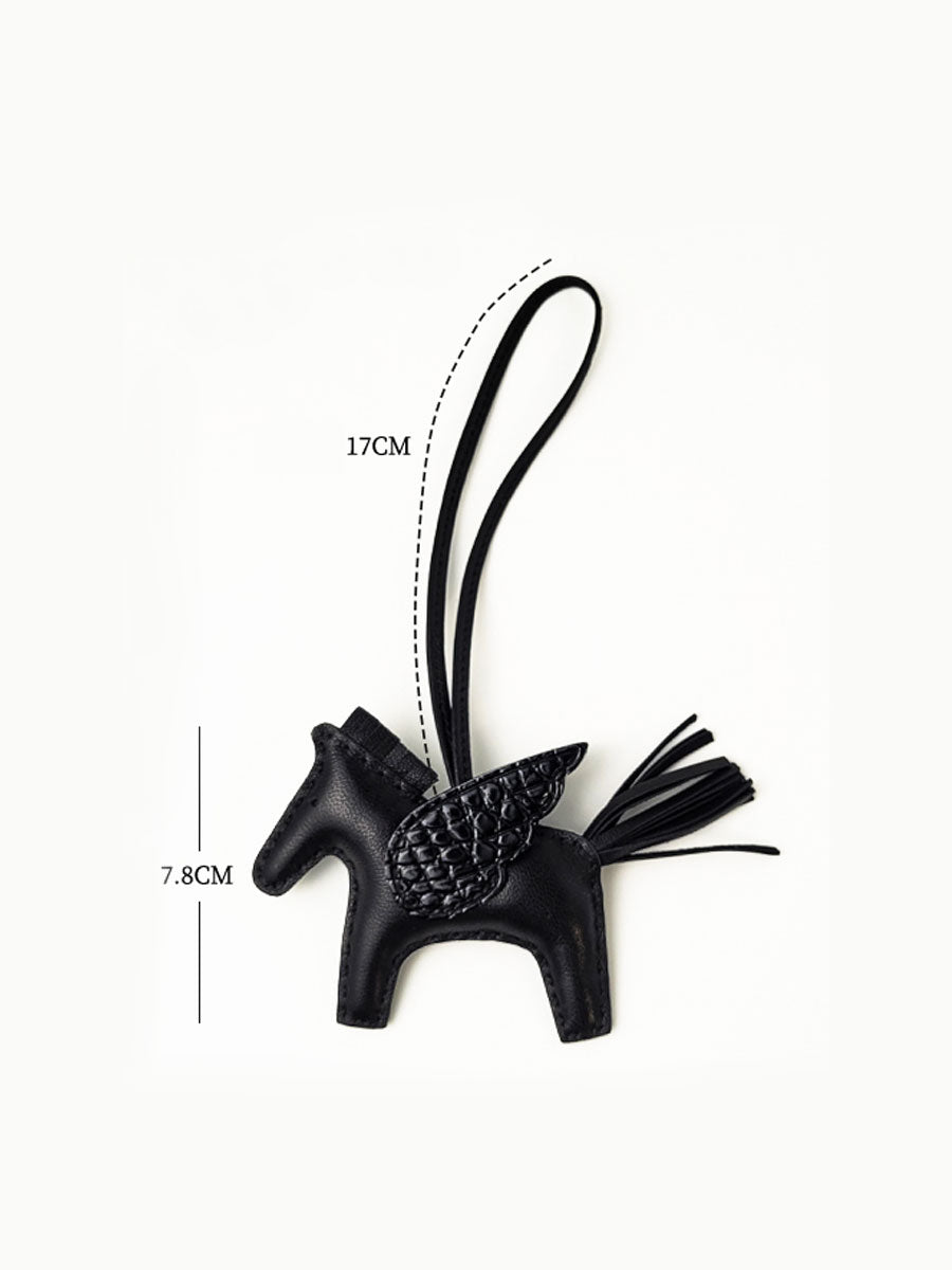 Luxury Leather Pegasus Bag Charm