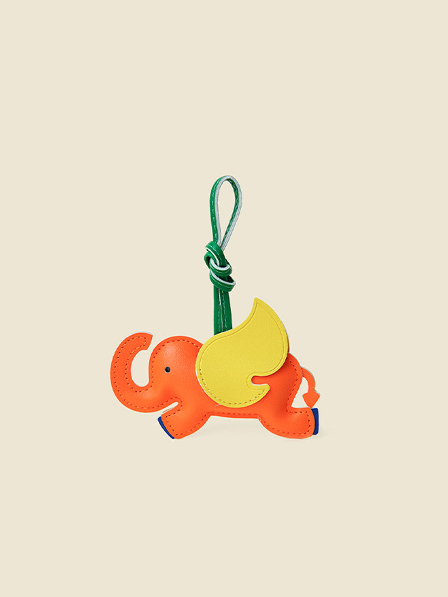 Cute Leather Flying Elephant Bag Charm
