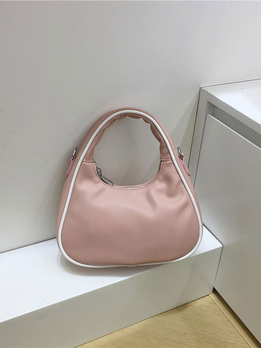 Trendy Half Moon Mini Crossbody Bag Black