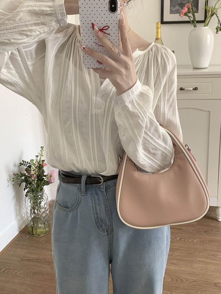 Trendy Half Moon Mini Crossbody Bag Black