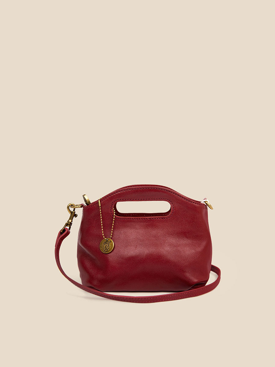 Minimalist Genuine Leather Cloud Bag Red