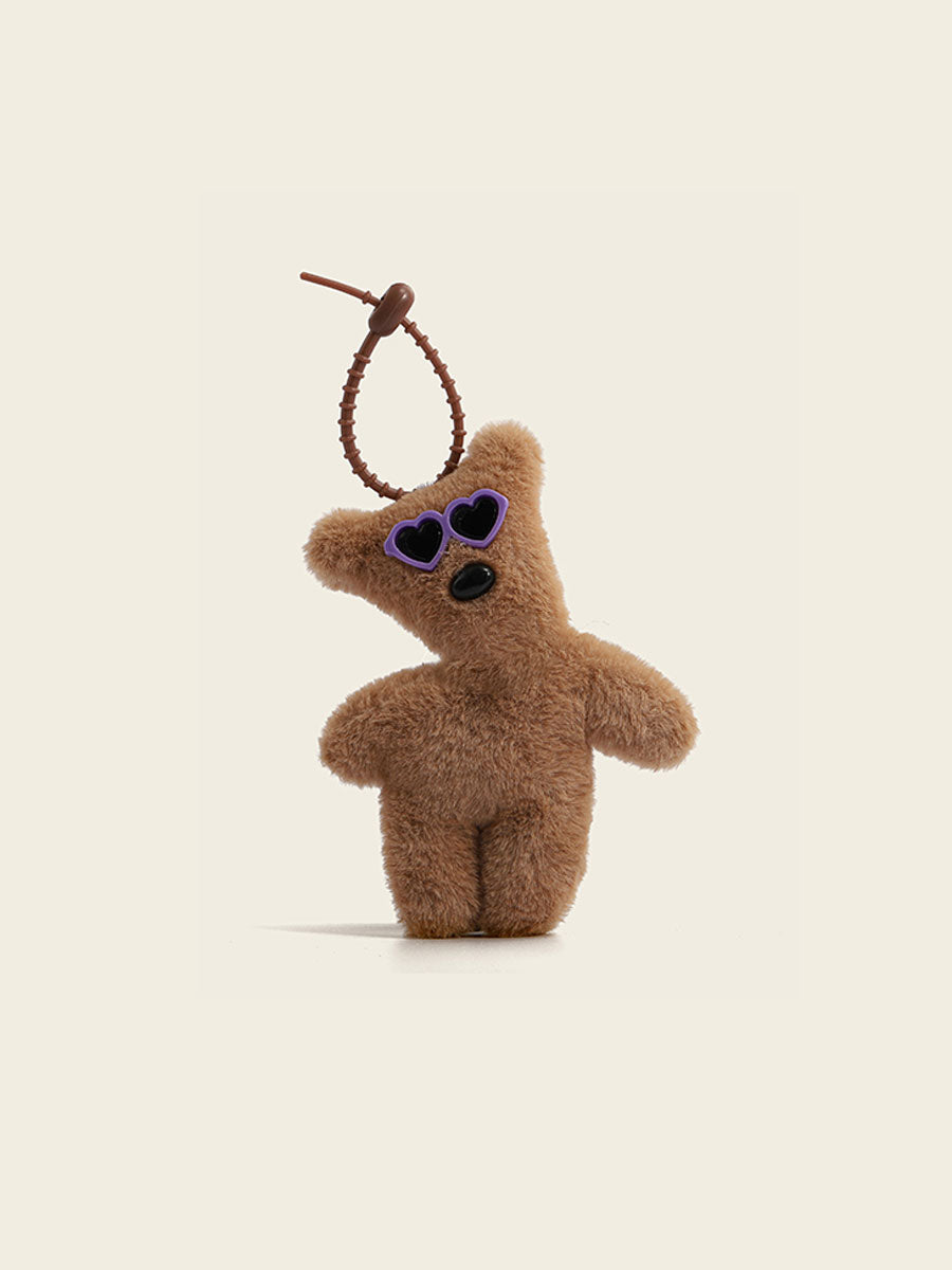 Glasses Teddy Bear Bag Charm