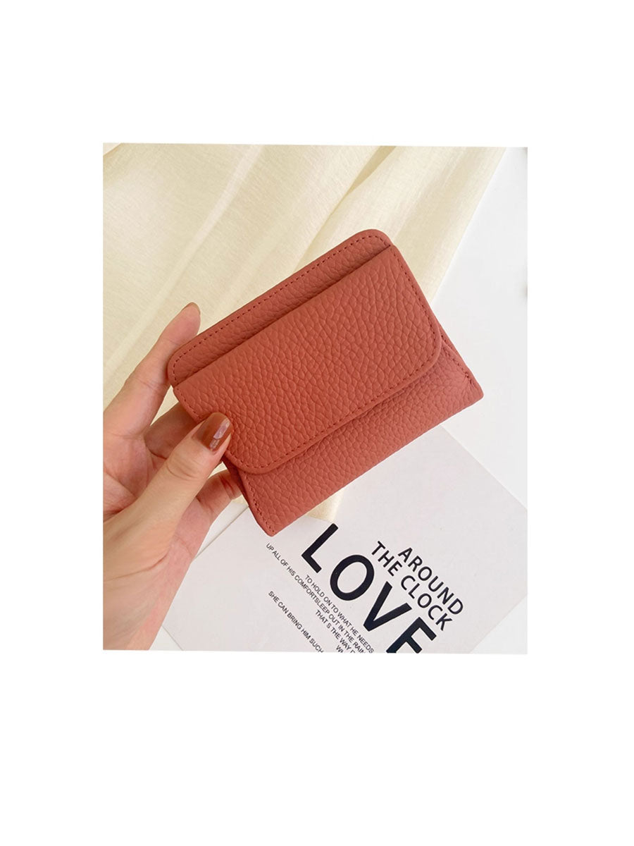 Genuine Leather Coin Purse Orange