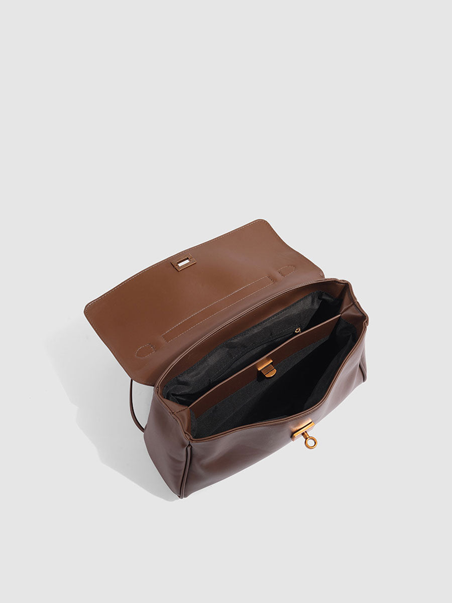 Leather Handbag Brown