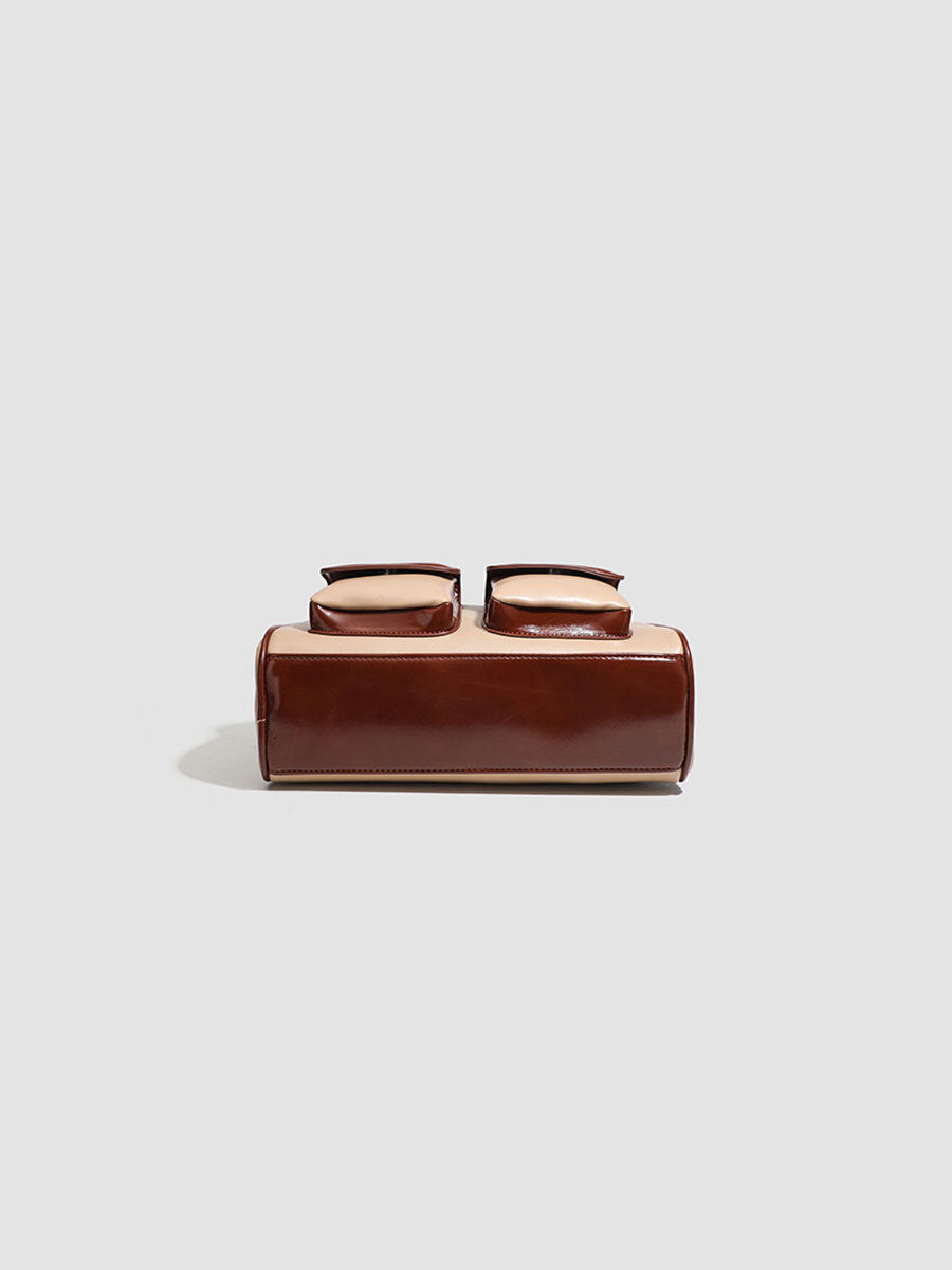 Small Leather Baguette Shoulder Bag