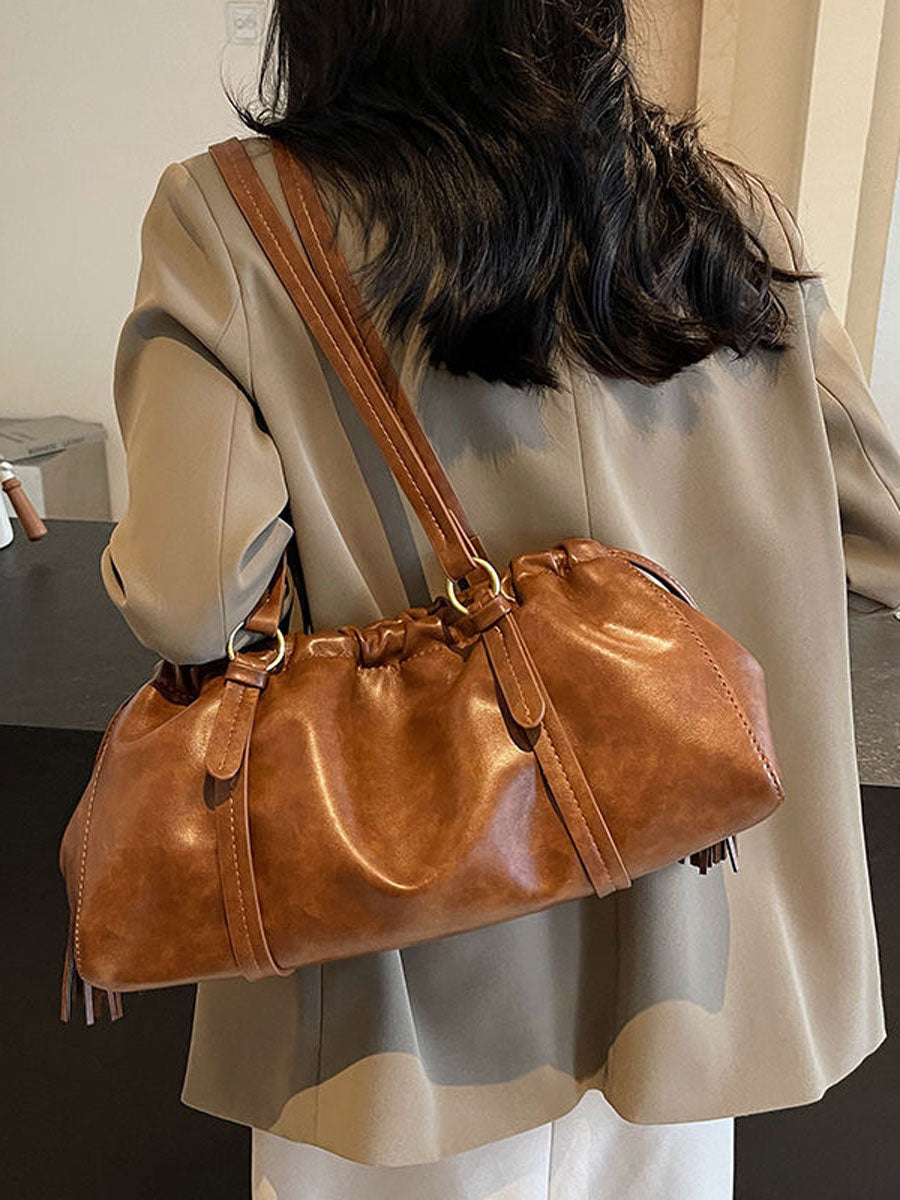 Vintage Patent Commuter Cloud Bag Coffee