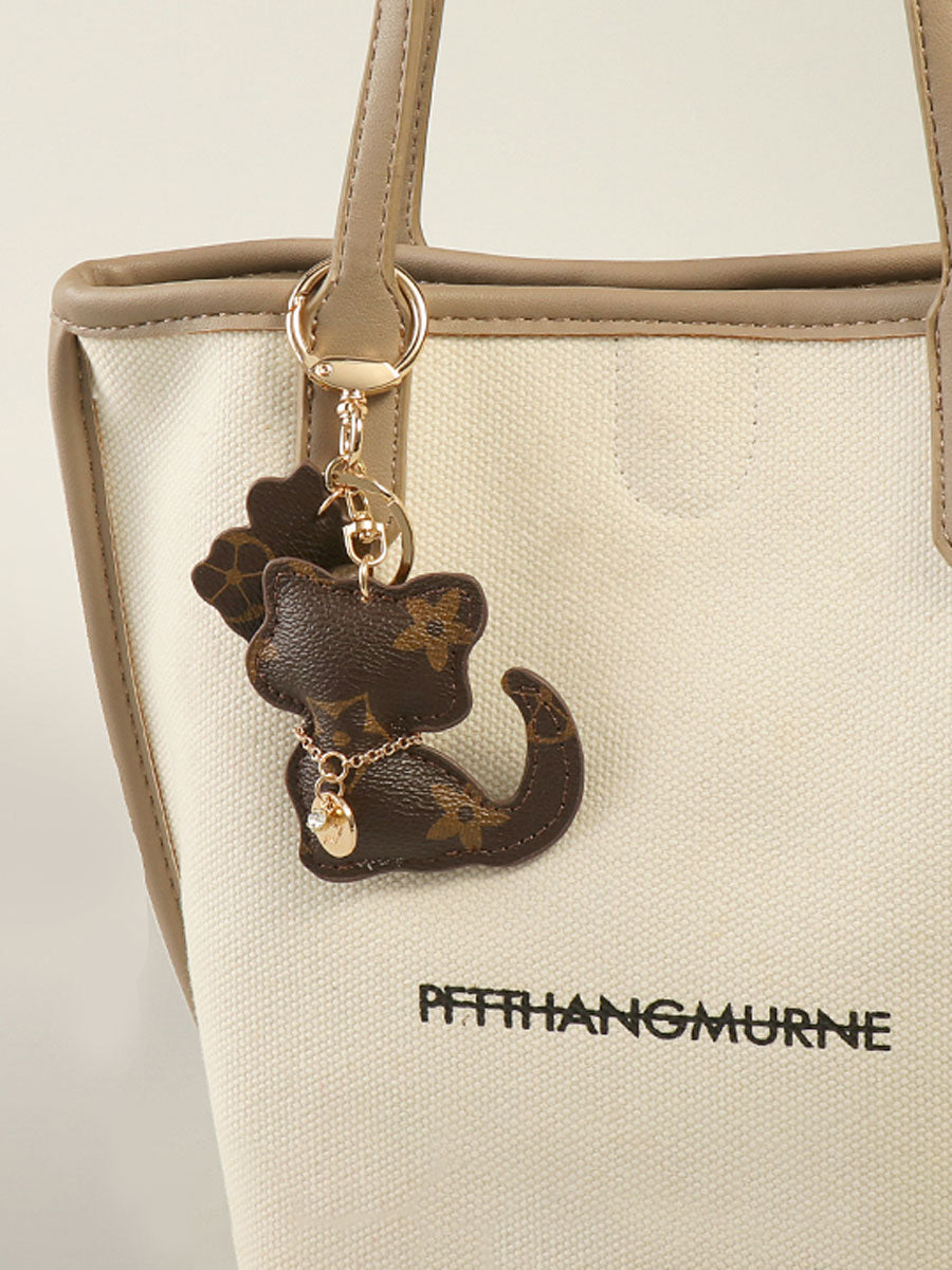 Plaid Cat Bag Charm