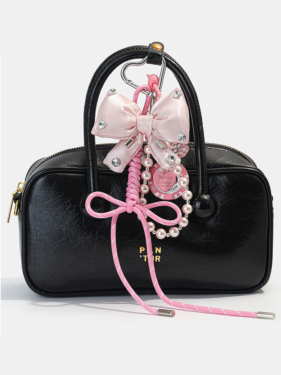 Pearl Bow Bag Charm