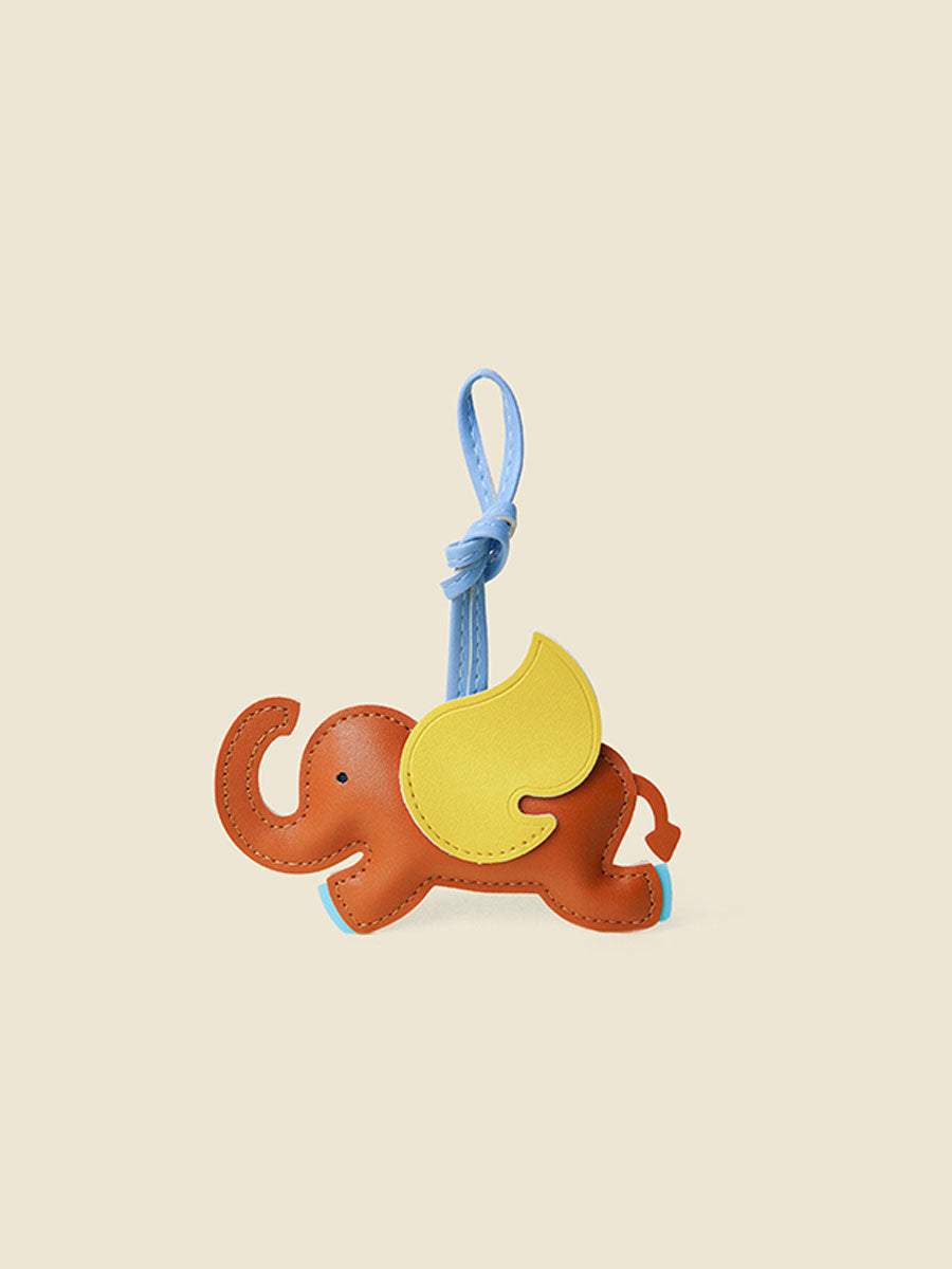 Cute Leather Flying Elephant Bag Charm