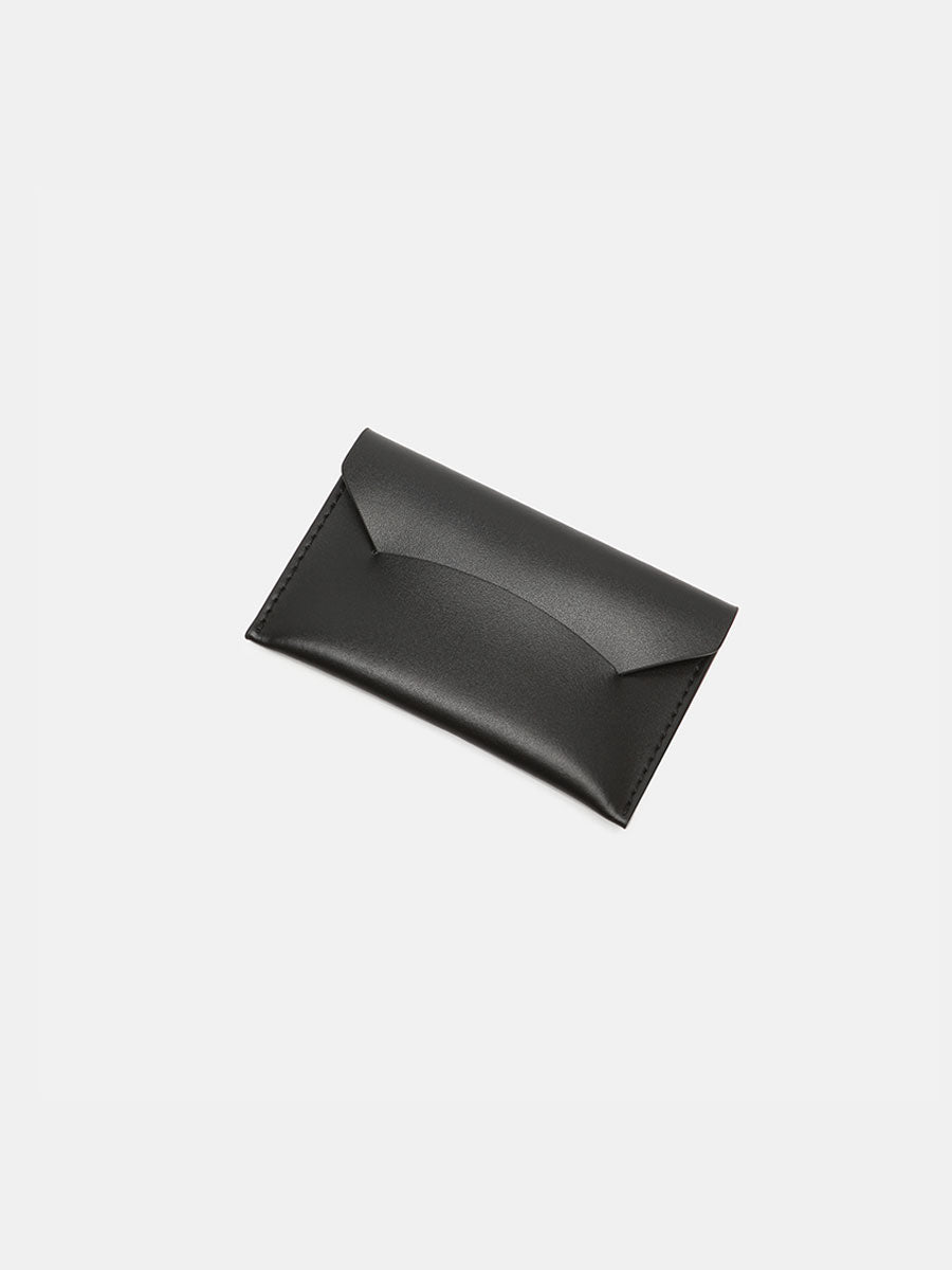 Minimalist Genuine Leather Slim Card Holder Brown