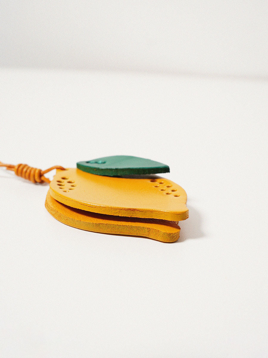 Fresh Lemon Leather Bag Charm