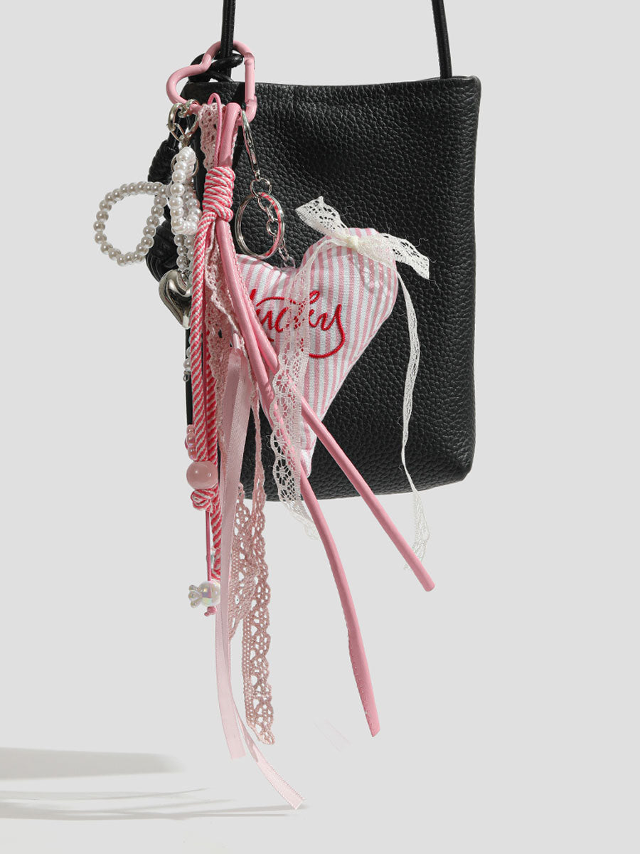 Heart Lace Bag Charm