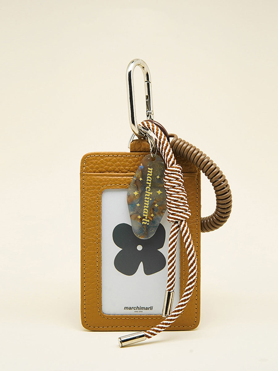 Leather Card Holder with ID Badge Window