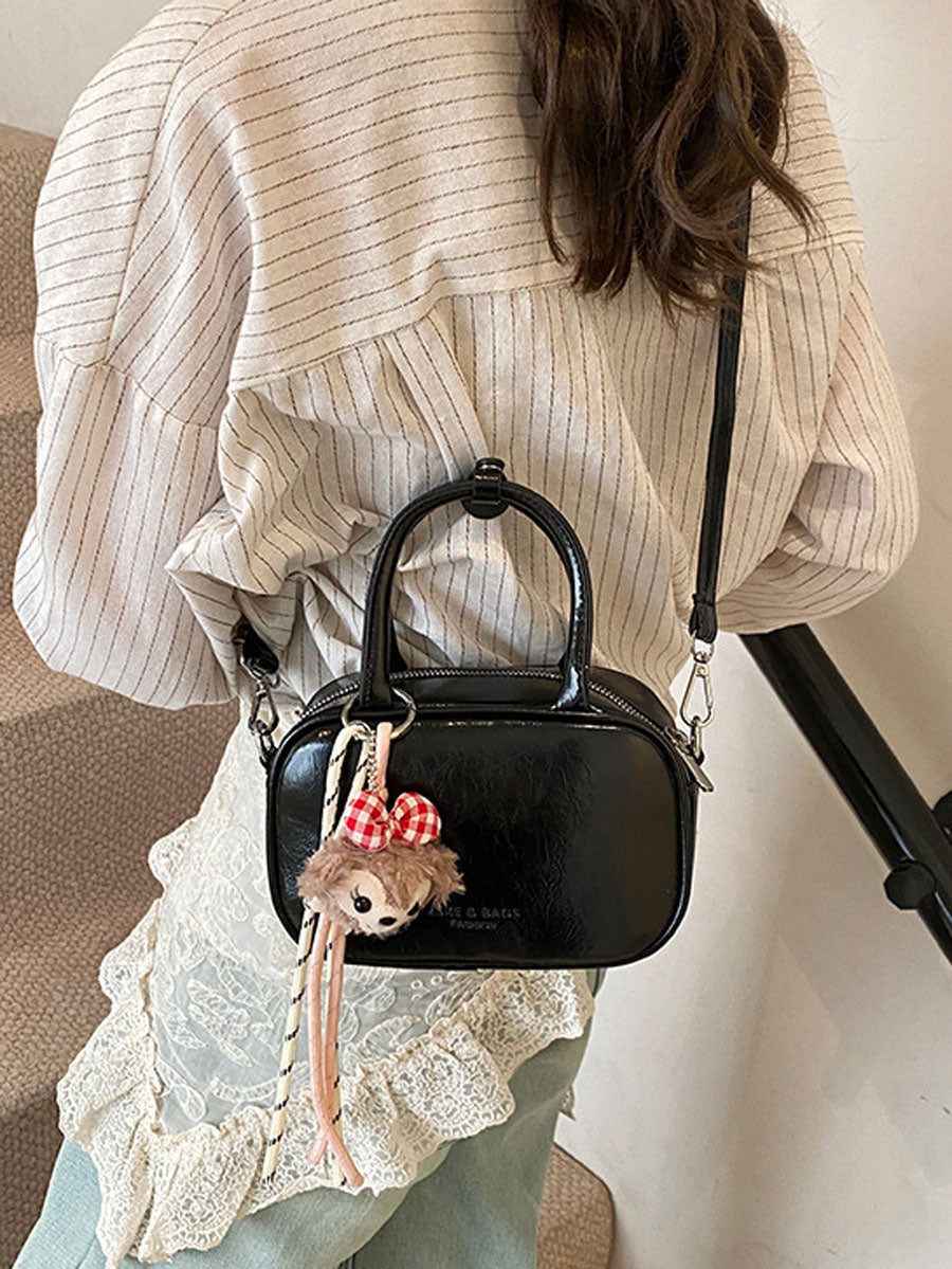 Cute Mini Crossbody Satchel Black