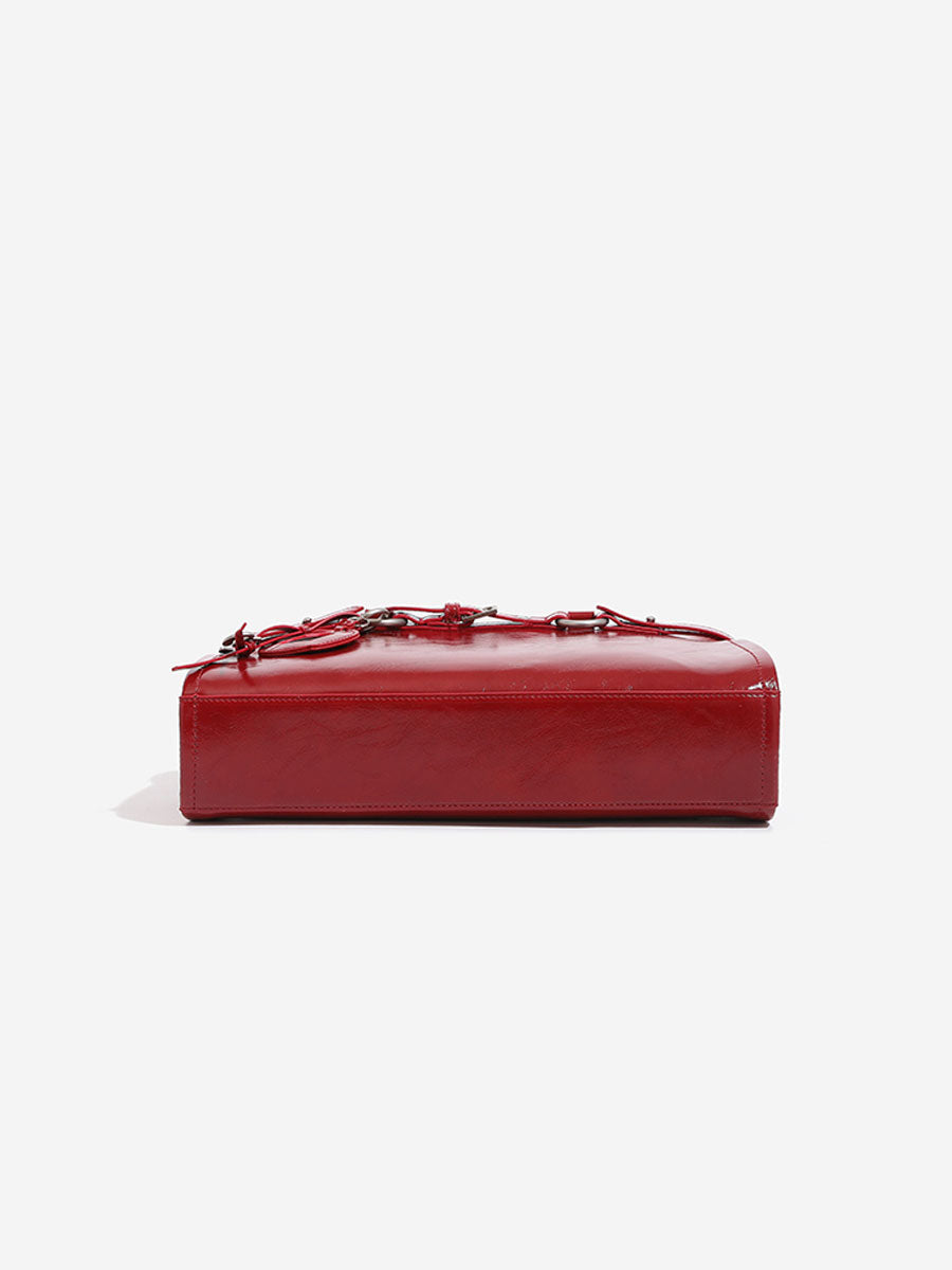 Patent Leather Red Shoulder Bag Red