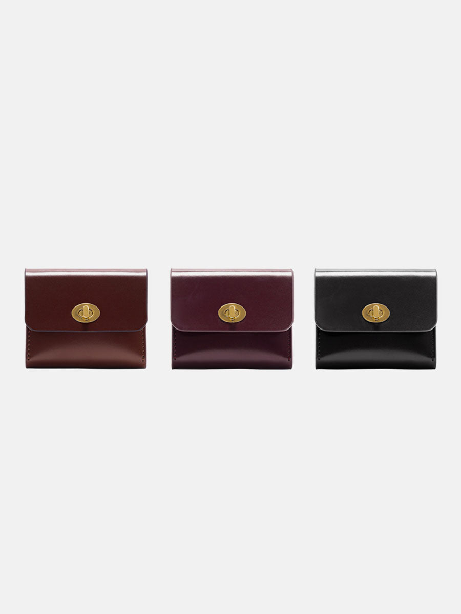 Genuine Leather Coin Purse Brown