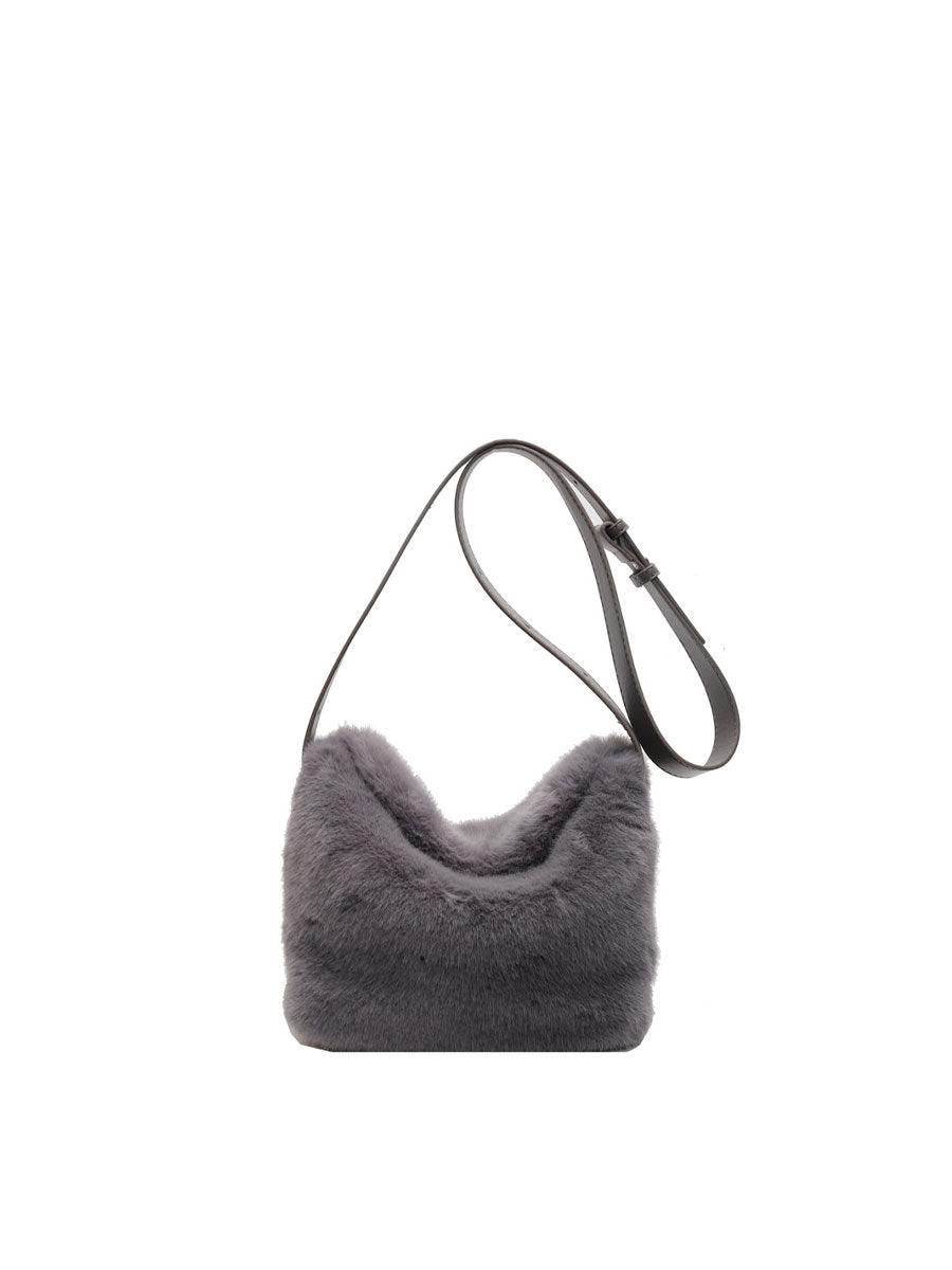 Trendy Plush Shoulder Crossbody Bag Green
