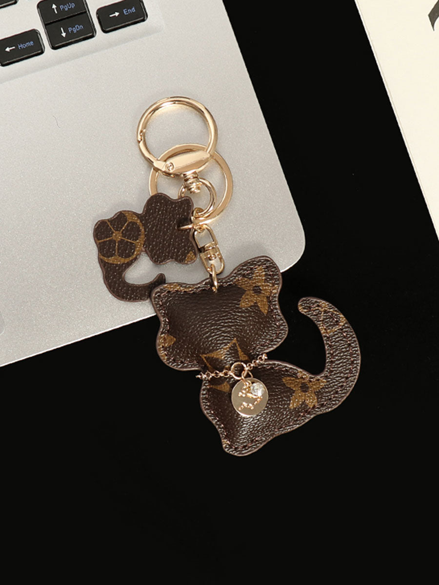 Plaid Cat Bag Charm