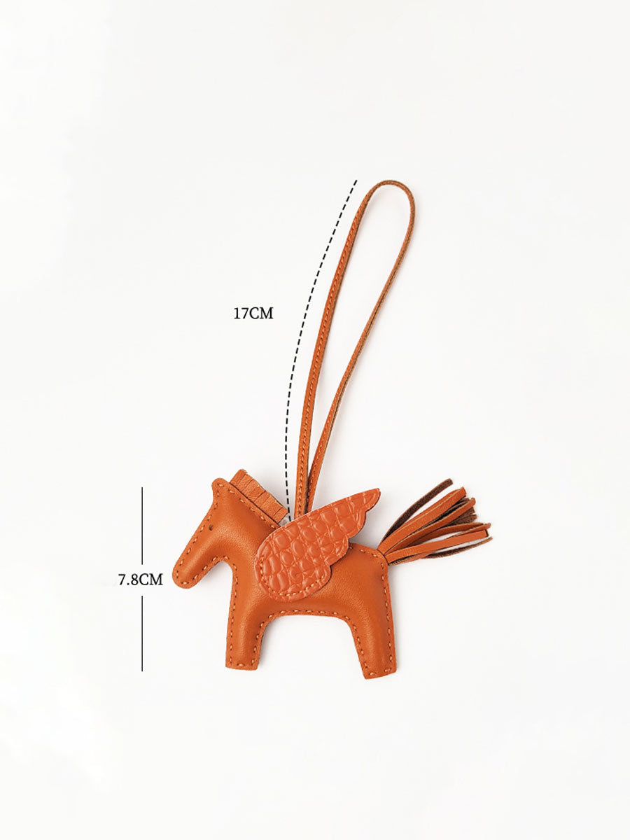 Luxury Leather Pegasus Bag Charm