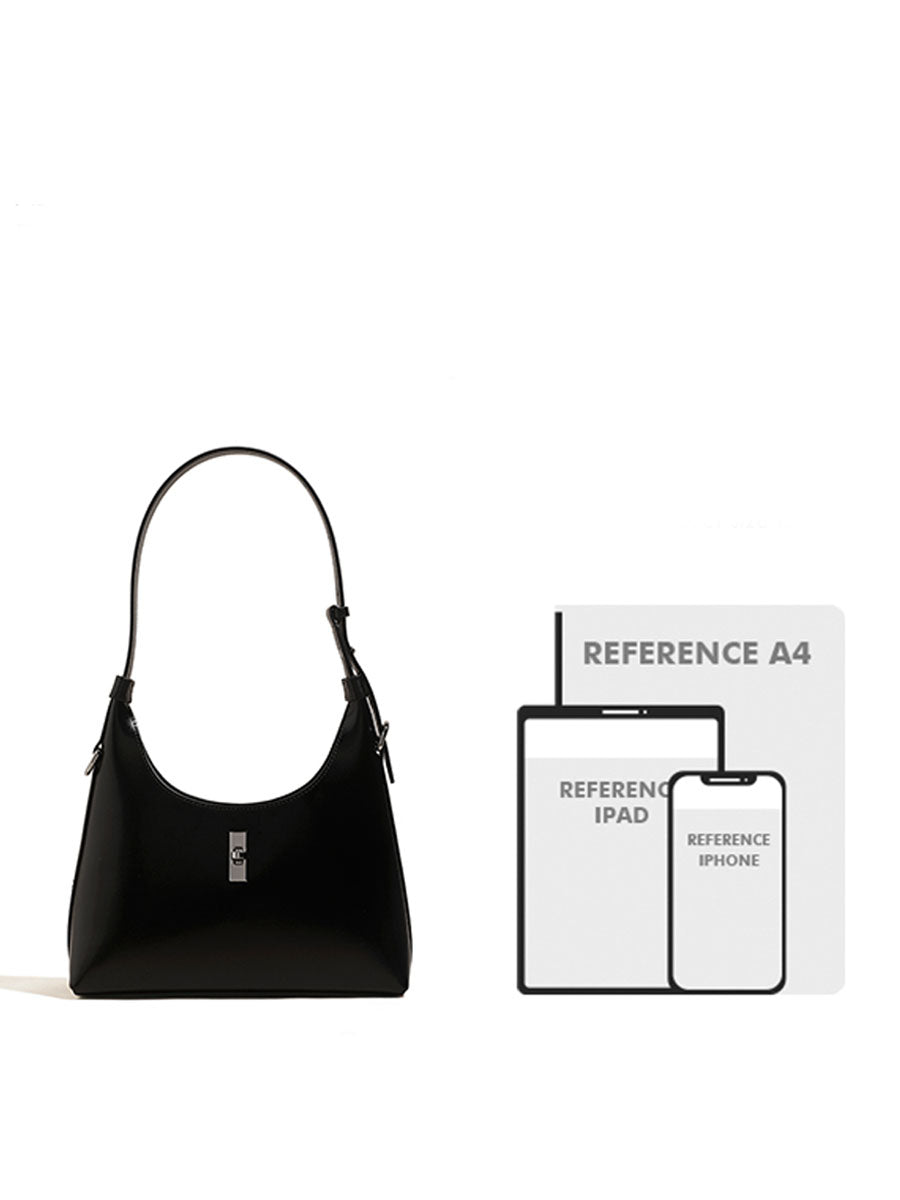 Genuine Leather Shoulder Bag White