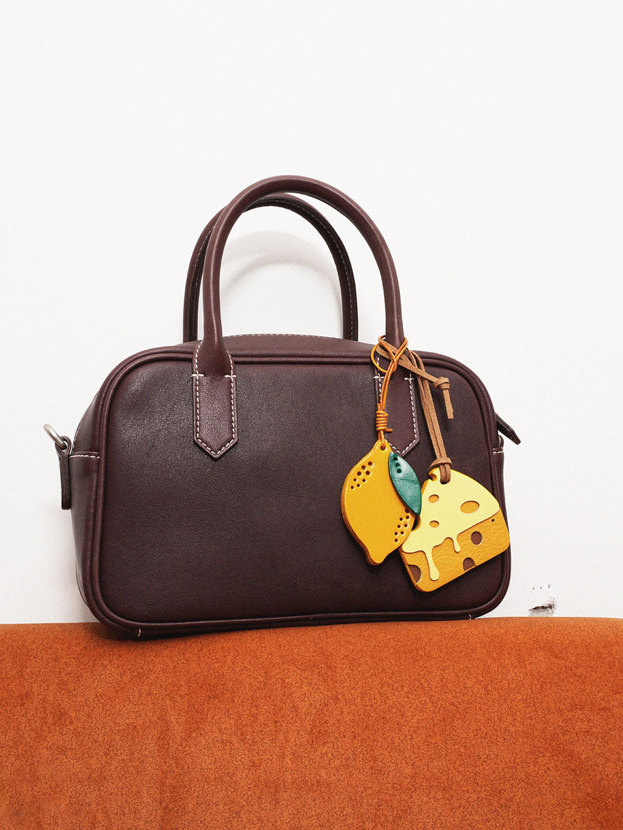 Fresh Lemon Leather Bag Charm