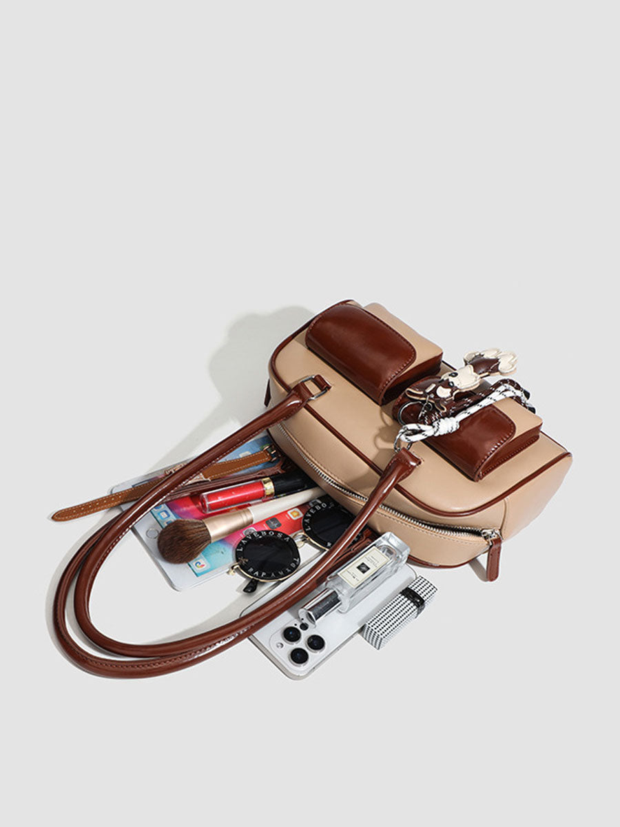 Small Leather Baguette Shoulder Bag