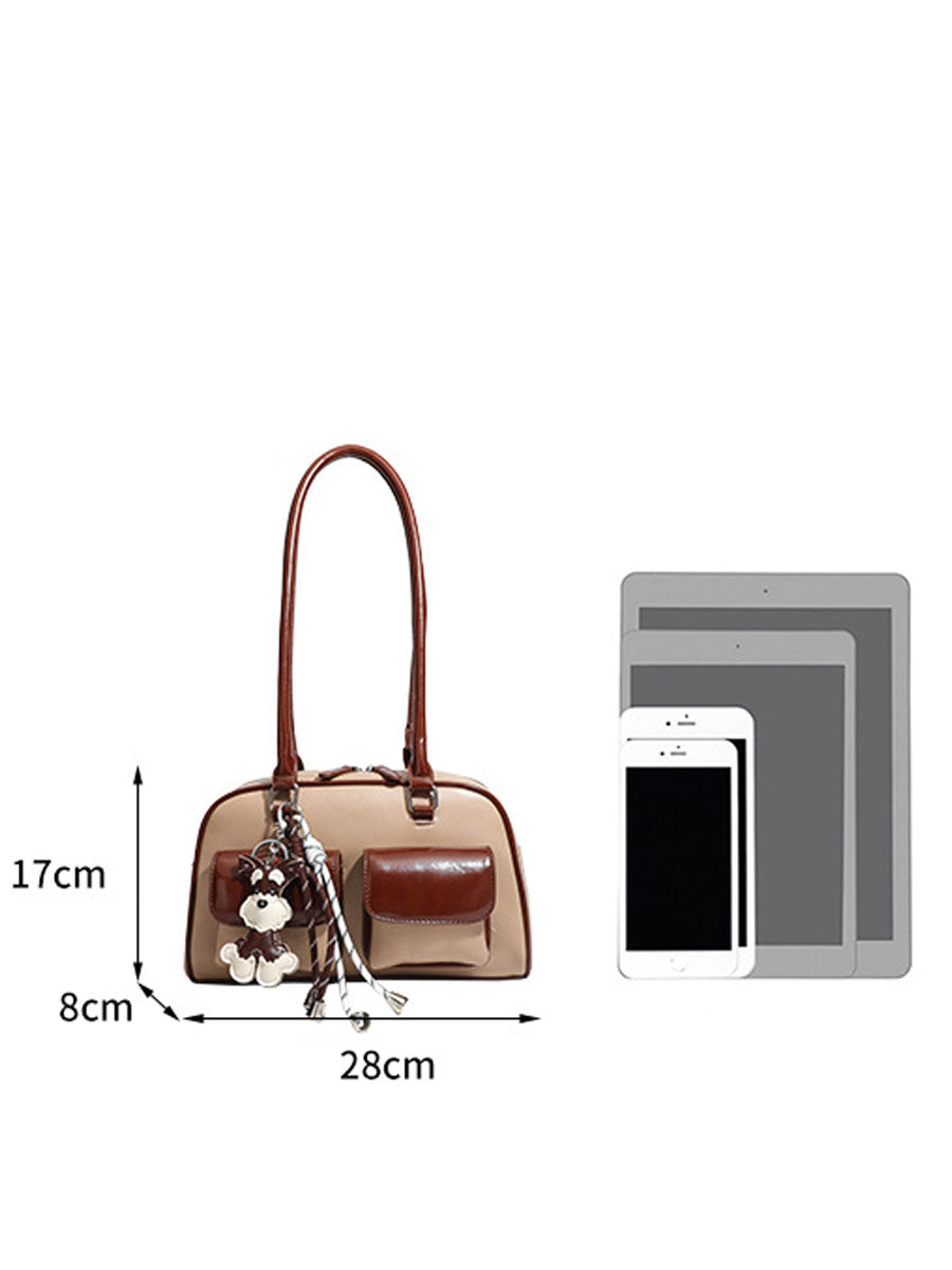Small Leather Baguette Shoulder Bag