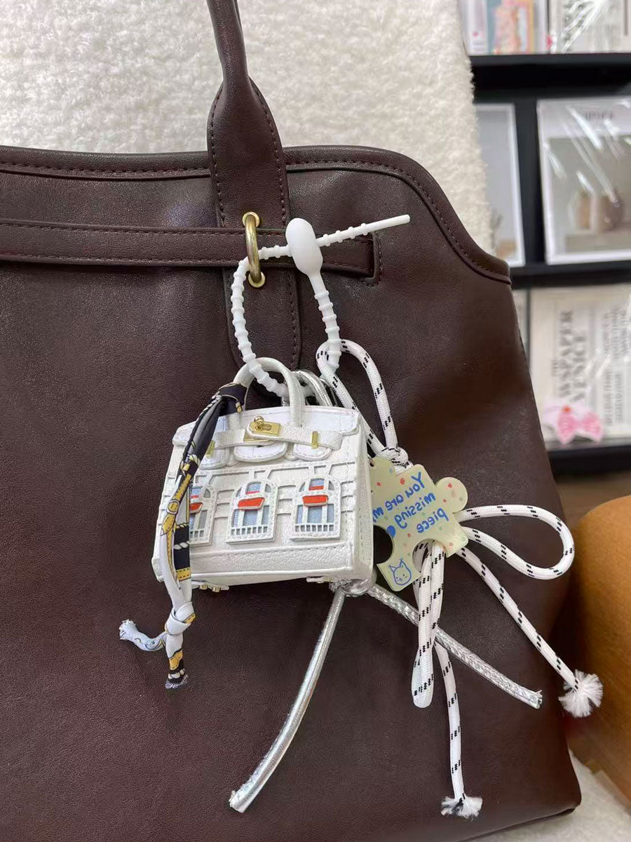 Mini Bag Charm with Rope Tassels