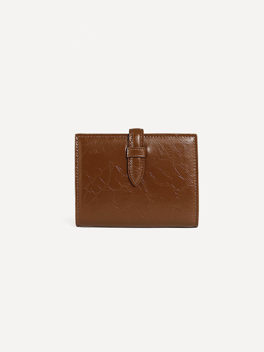 Oil Wax Leather Wallet Green