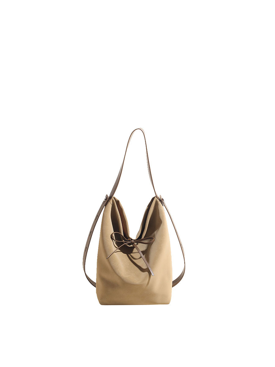 Vintage Large Tote Shoulder Bag Brown