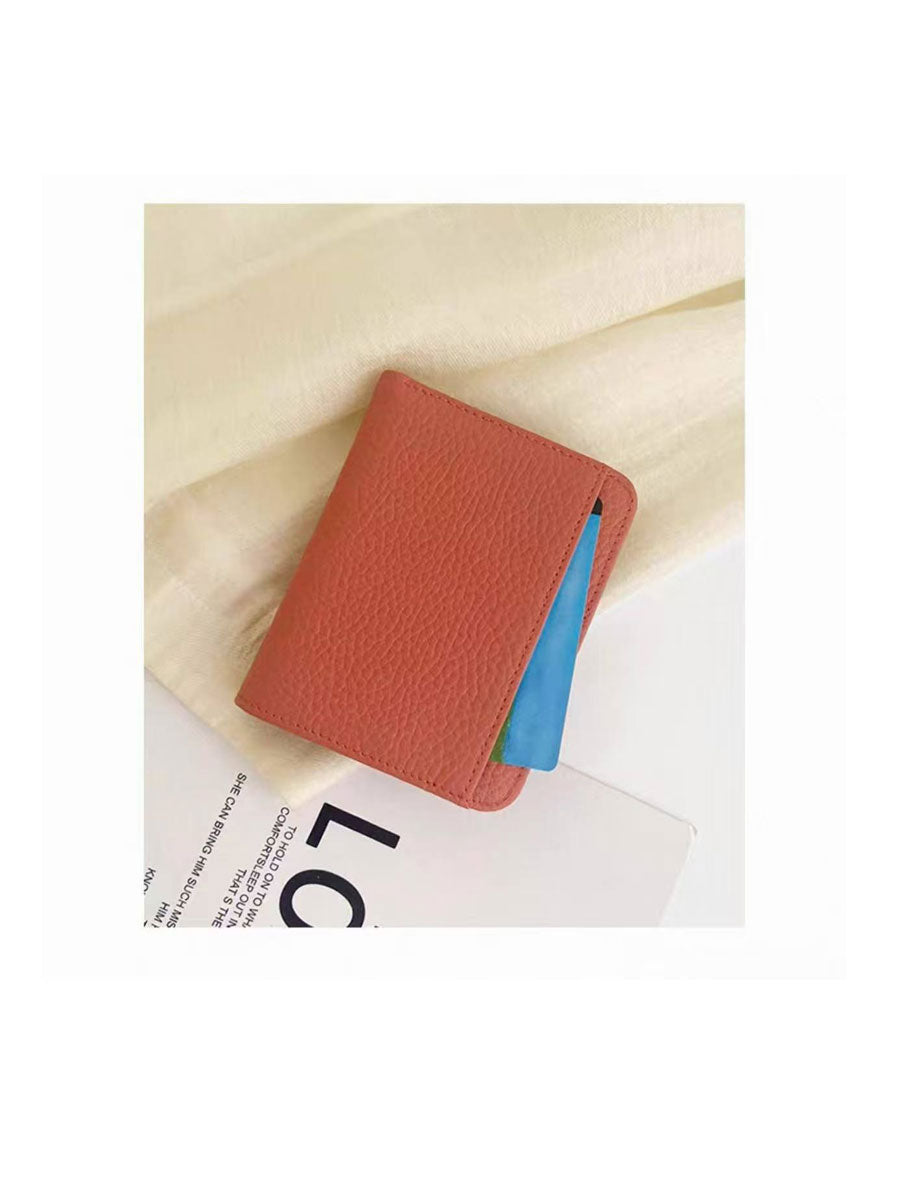 Genuine Leather Coin Purse Orange