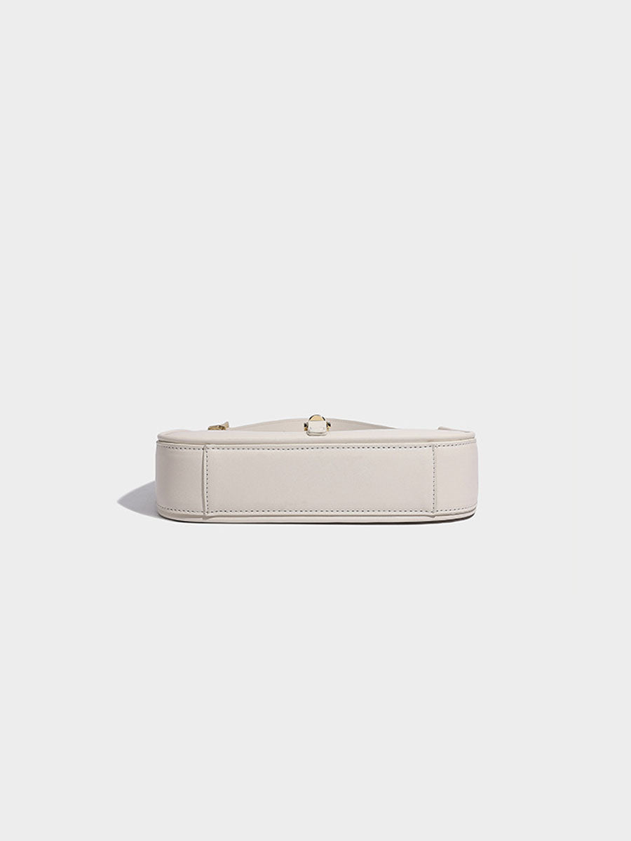 French Style Baguette Underarm Bag White