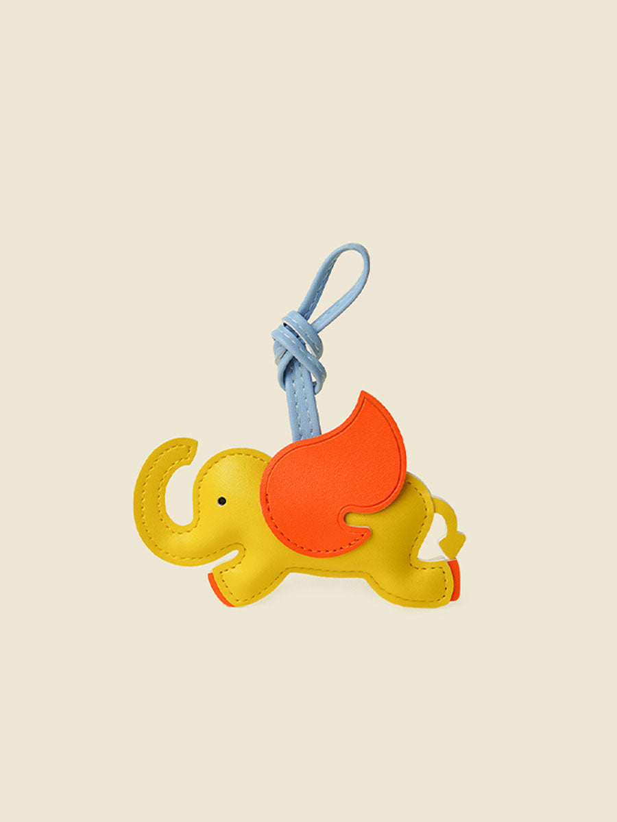 Cute Leather Flying Elephant Bag Charm
