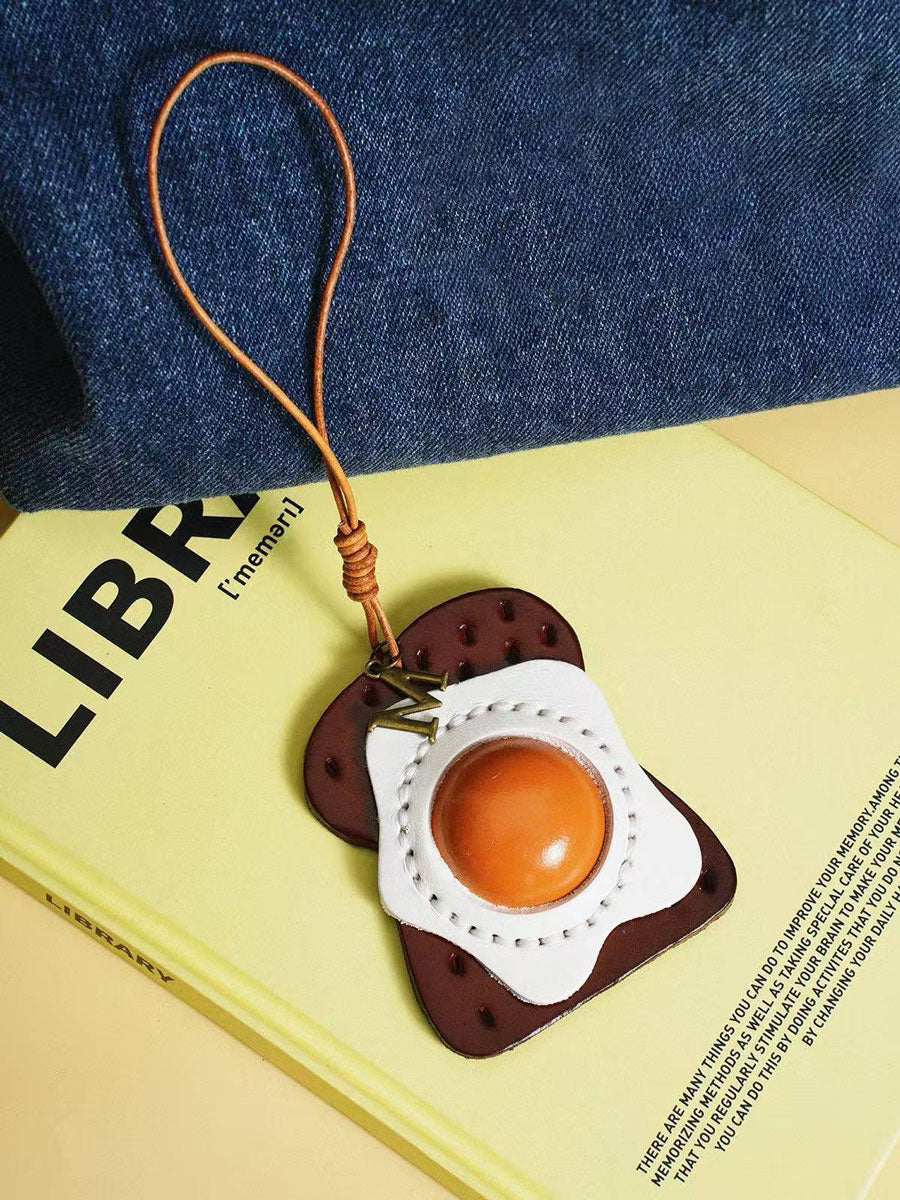 Handmade Egg Toast Bag Charm
