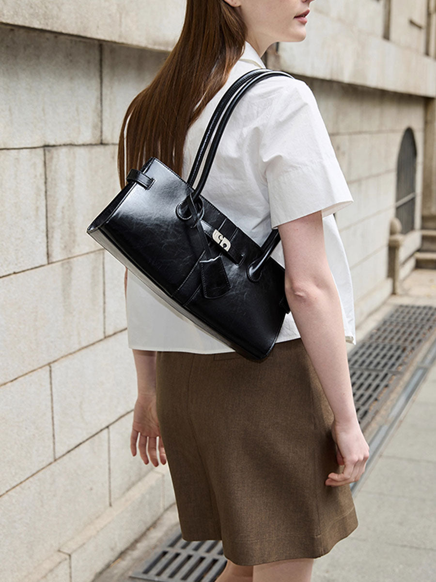 Minimalist Designer Genuine Leather Shoulder Bag Yellow