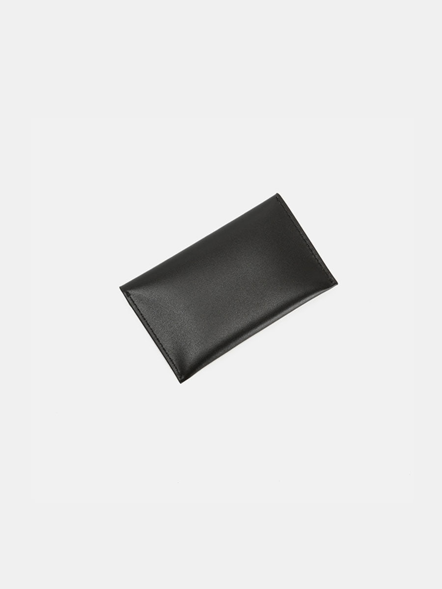 Minimalist Genuine Leather Slim Card Holder Brown