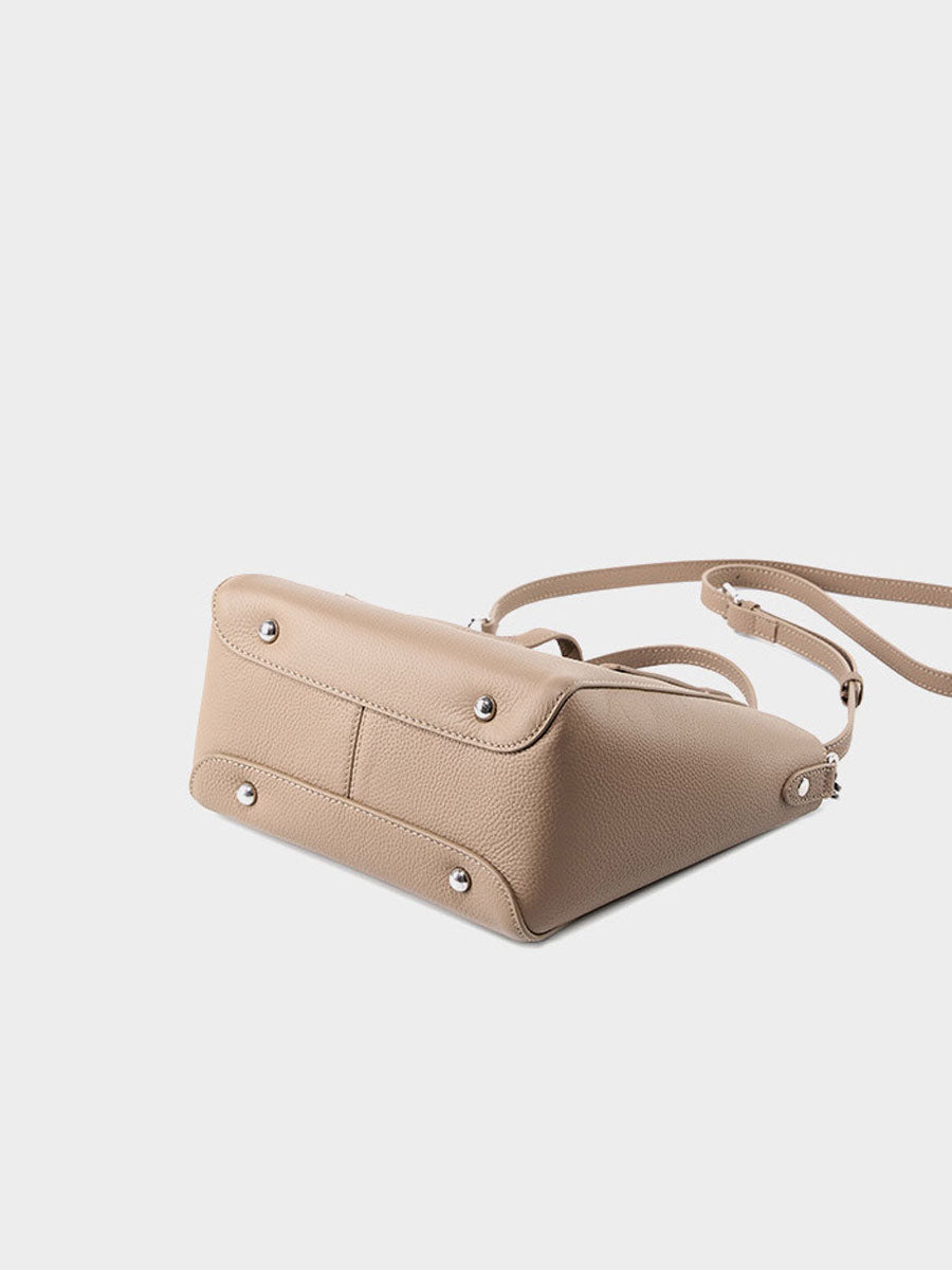 Genuine Leather Tote Bag White