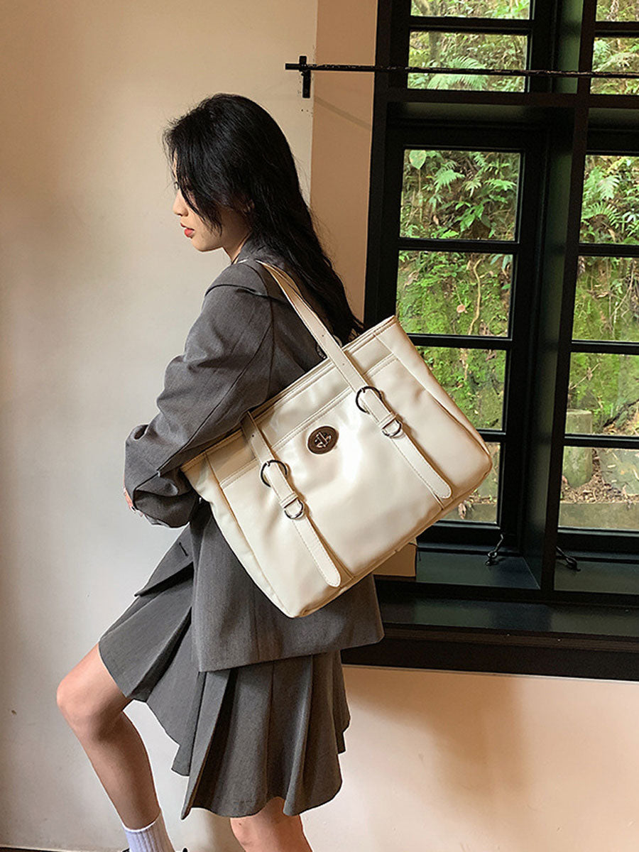 British Vintage Messenger Shoulder Bag Black