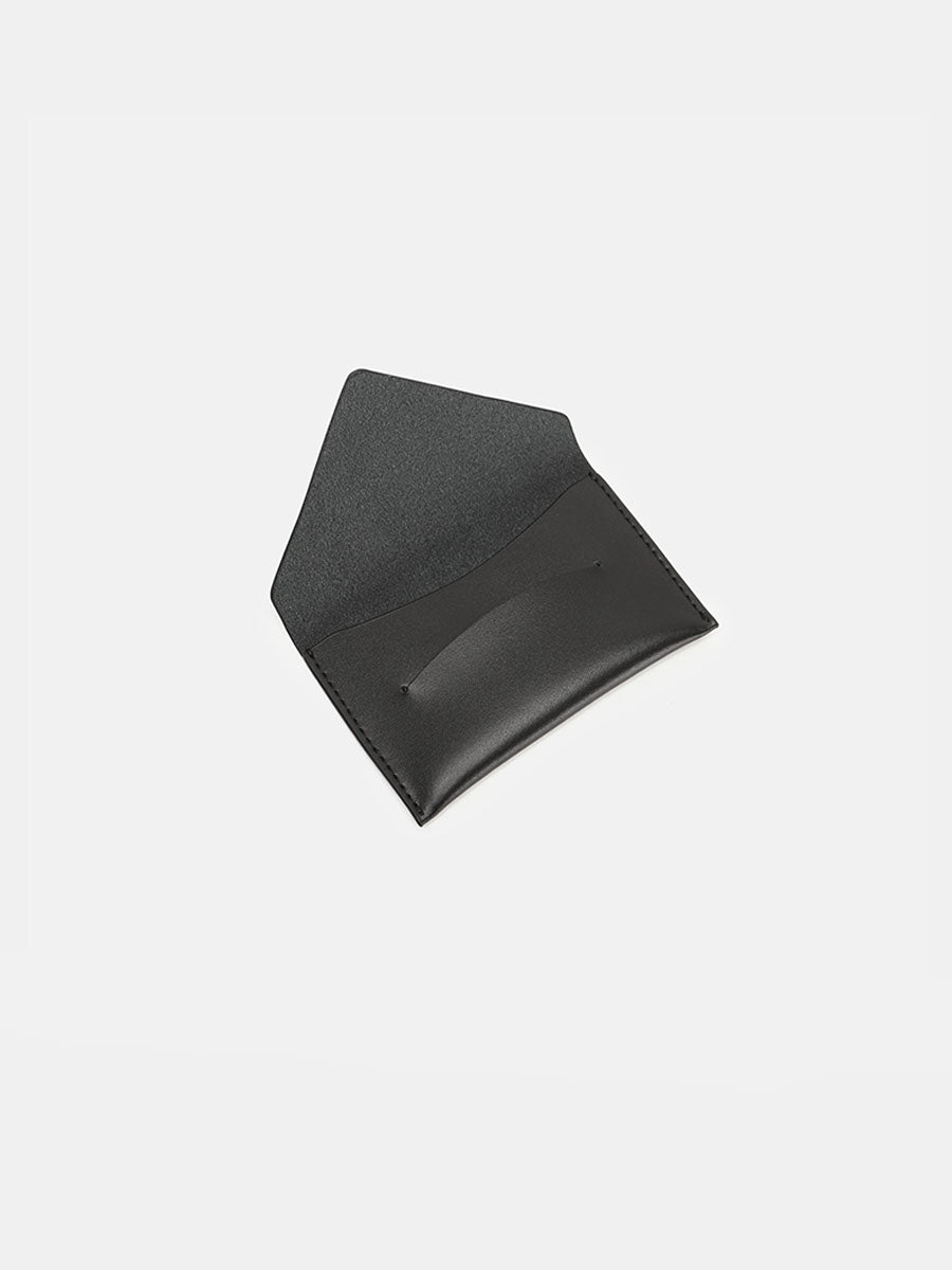 Minimalist Genuine Leather Slim Card Holder Brown