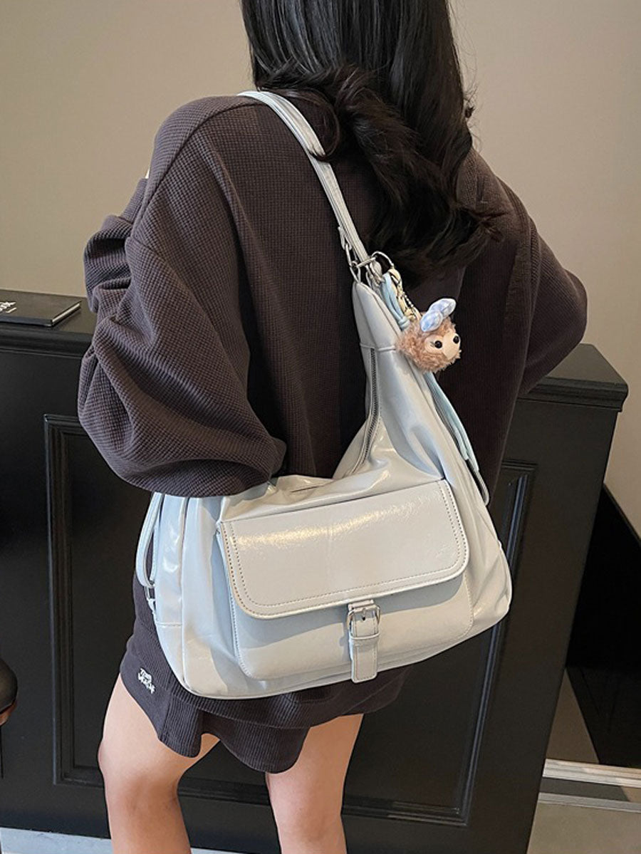 Simple Shoulder 2 Way Shoulder Bag Black
