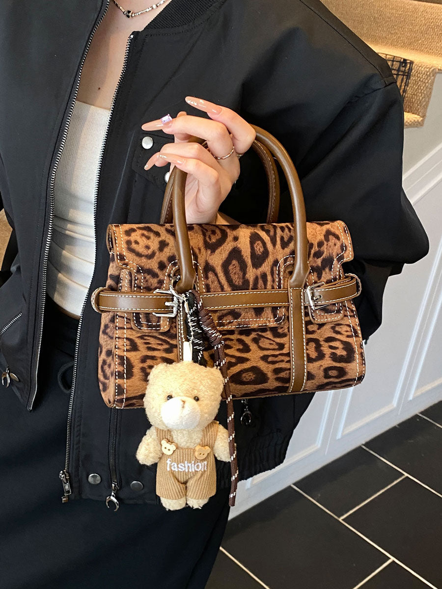 Autumn Style Print Small Crossbody Bag Khaki