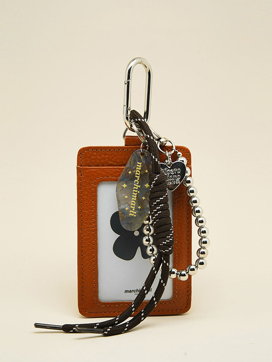 Leather Card Holder with ID Badge Window