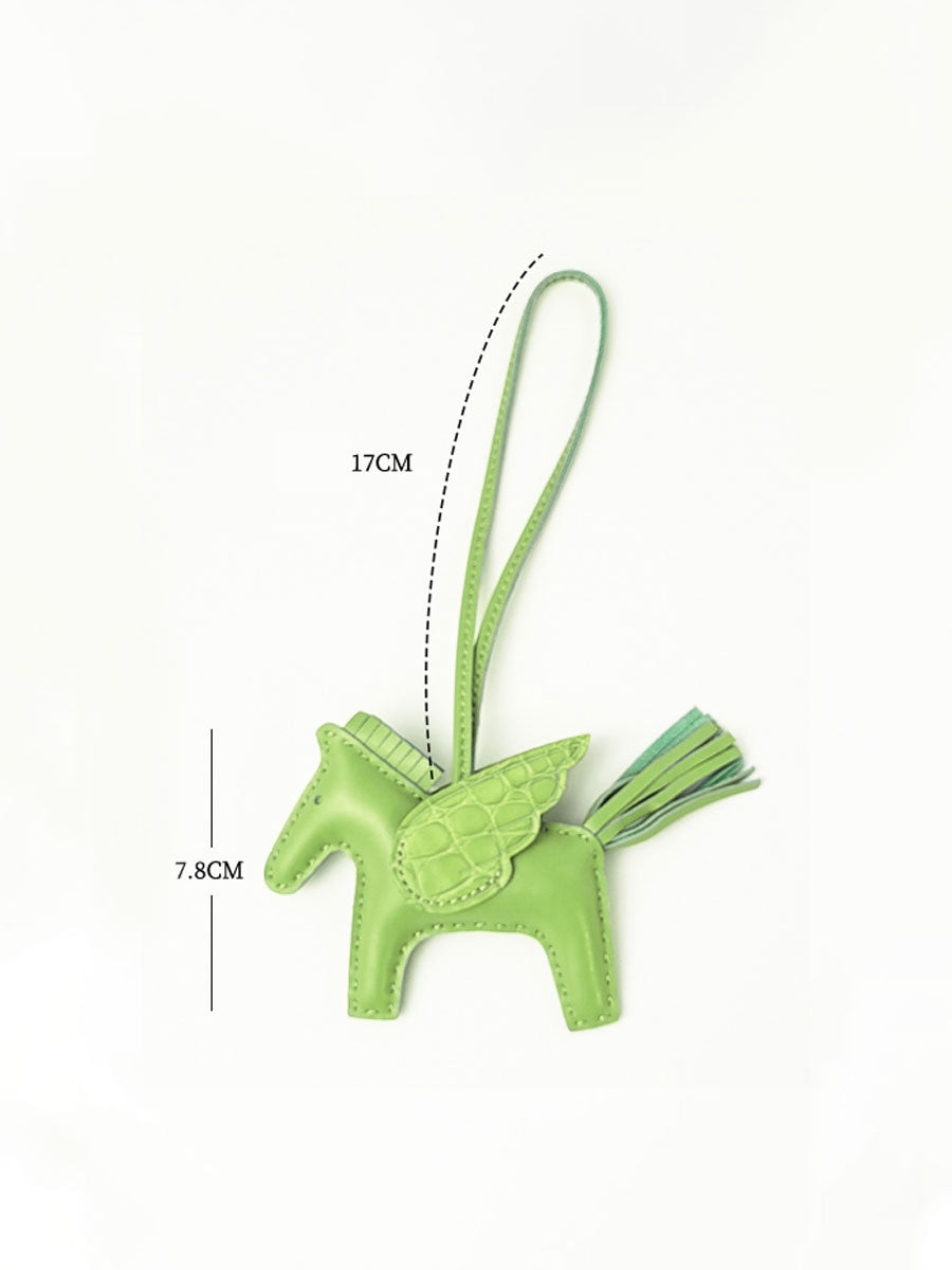 Luxury Leather Pegasus Bag Charm