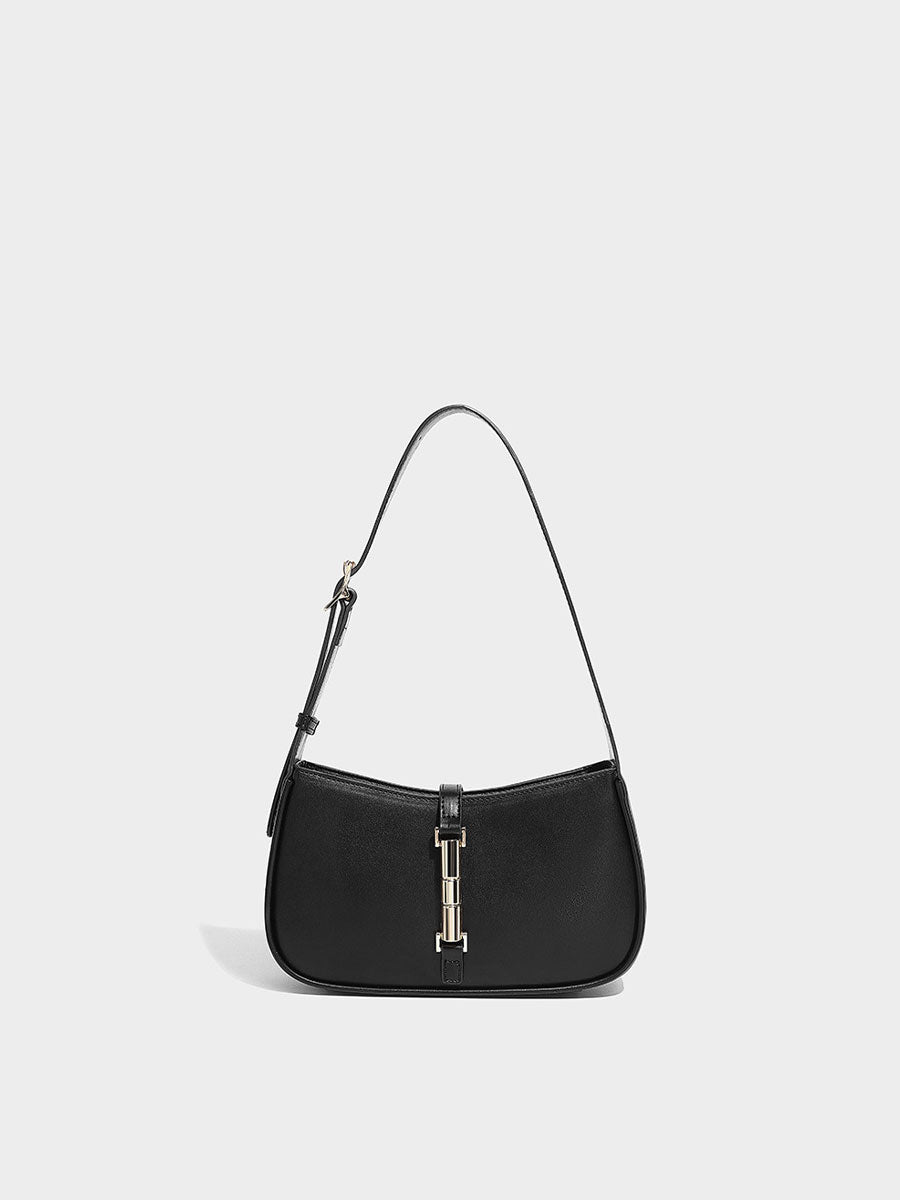 French Style Baguette Underarm Bag White