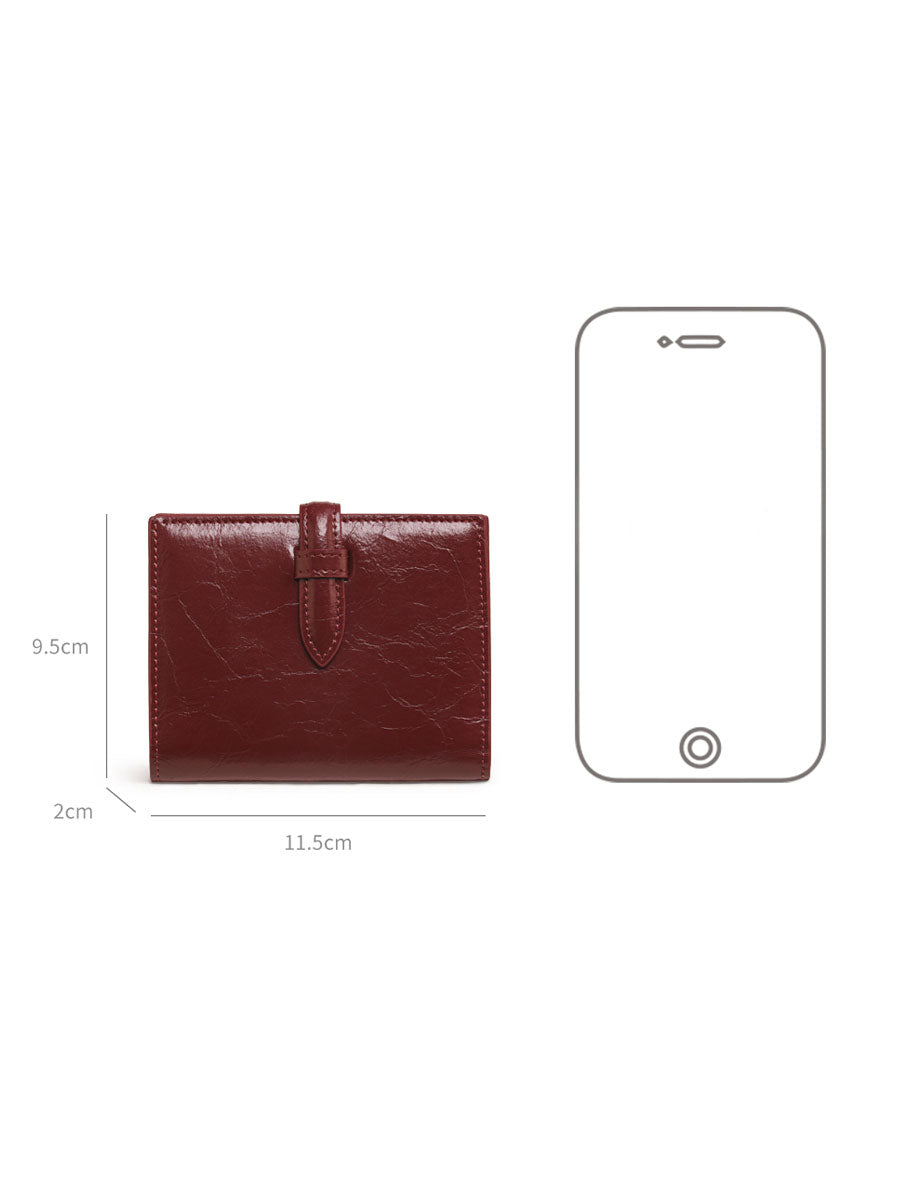 Oil Wax Leather Wallet Green