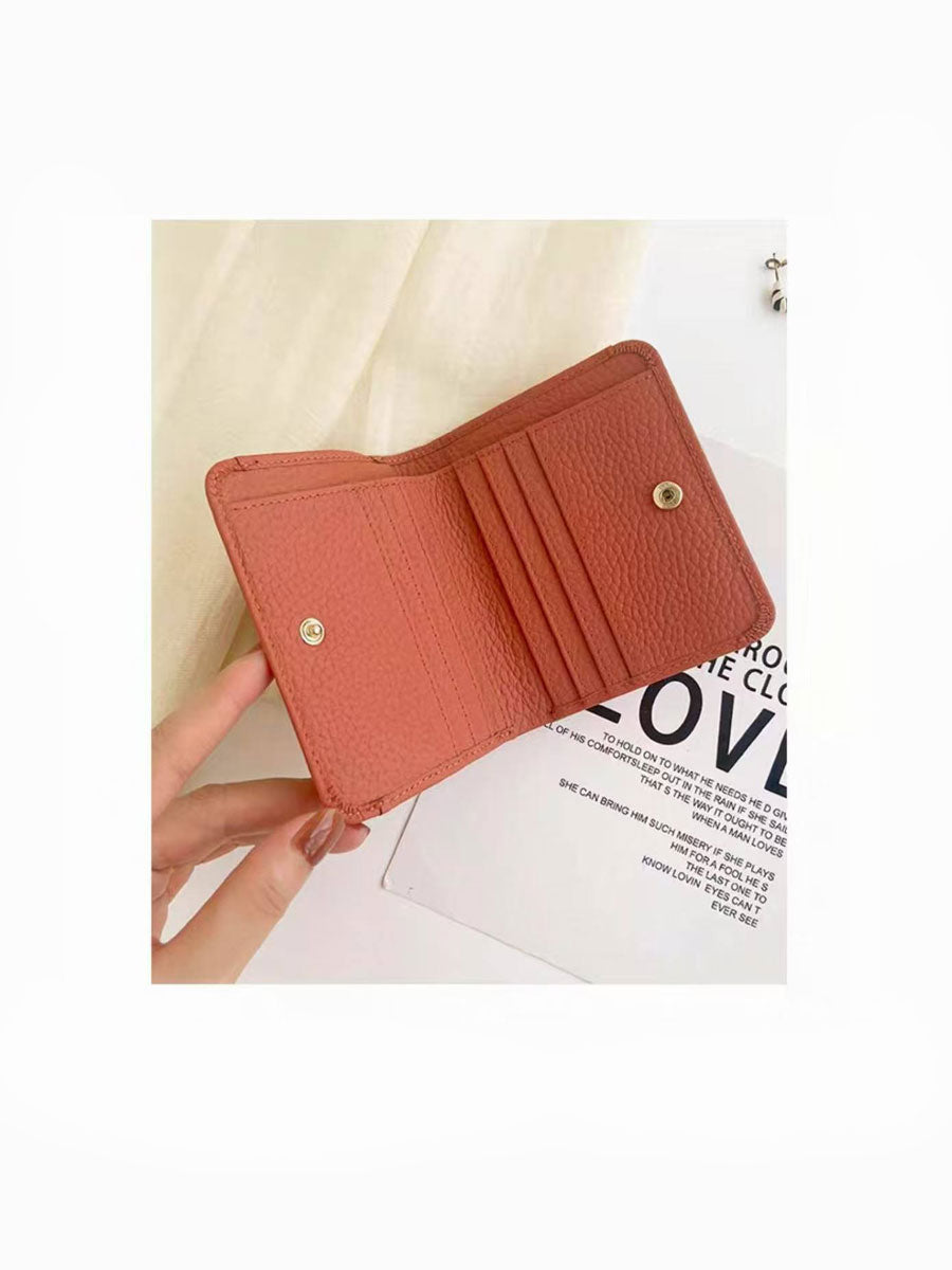 Genuine Leather Coin Purse Orange