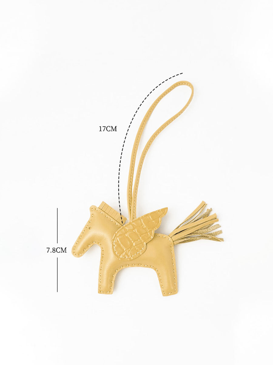 Luxury Leather Pegasus Bag Charm